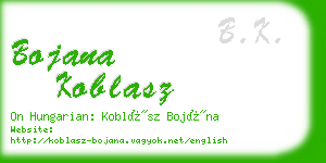 bojana koblasz business card
